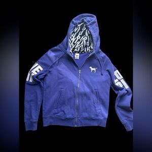 Victoria’s Secret lovepink purple  large logo hoodie zipup sweatshirt